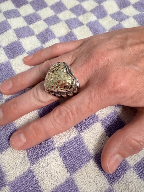 Dian Malouf Jewelry Jewelry - Dian Malouf Large silver and gold ❤️ ring